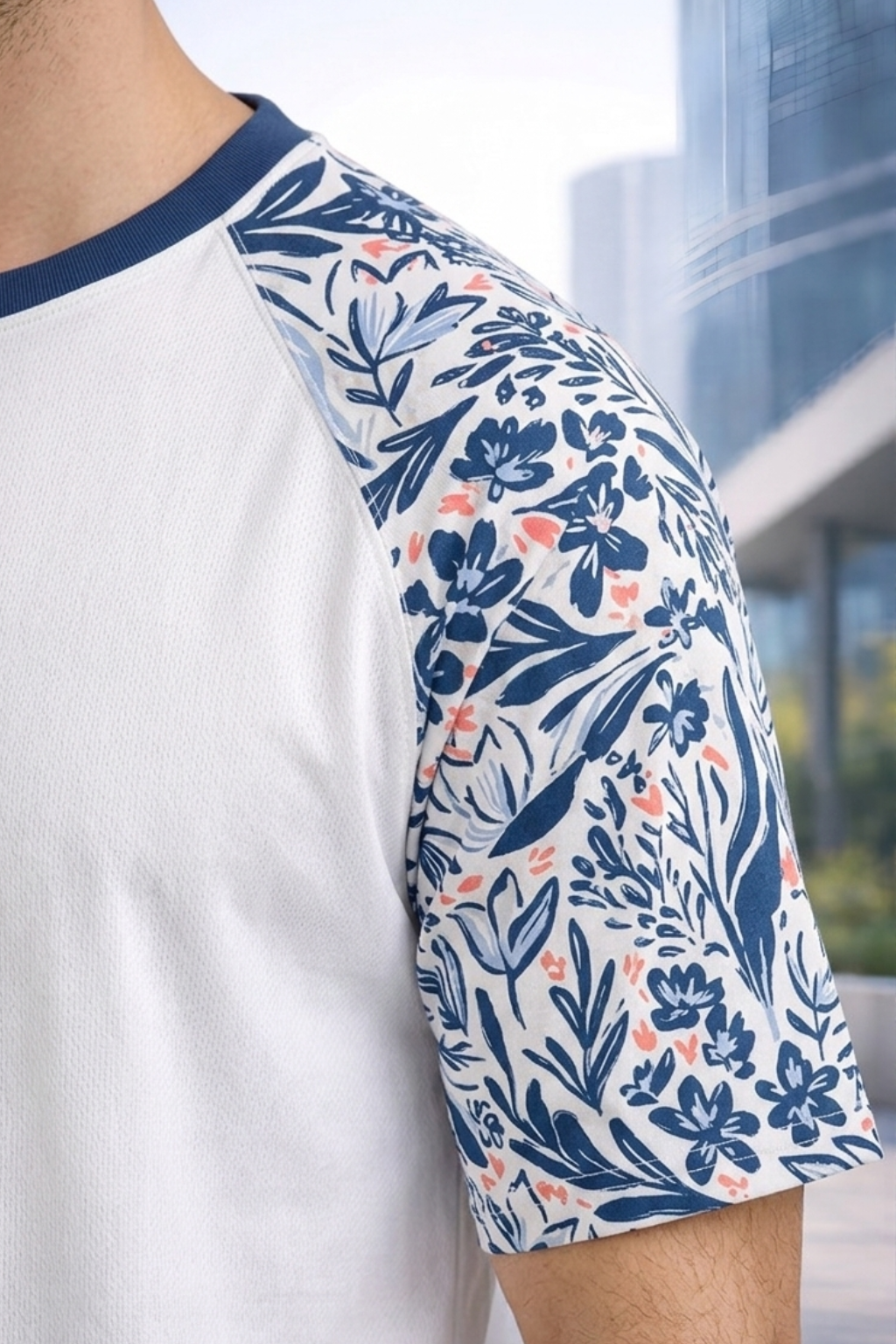 White Premium Fabric Oversized Printed T Shirt For Men
