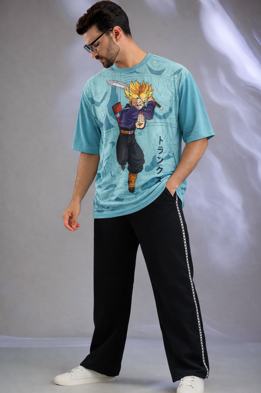 Anime Oversized T Shirt For Men - Blended Premium Fabric