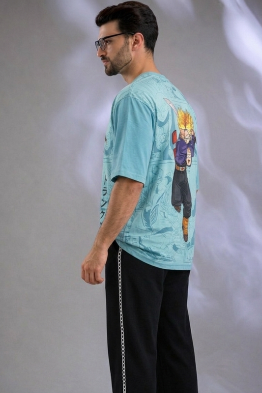 Anime Oversized T Shirt For Men - Blended Premium Fabric
