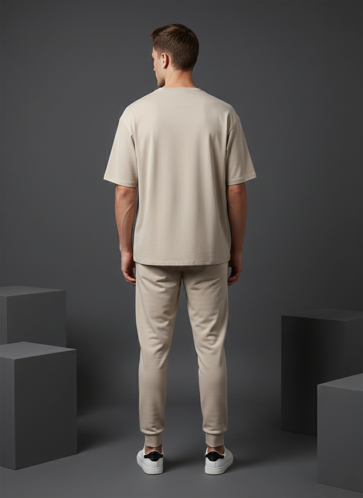 Men’s Beige Loungewear Co-Ord Set