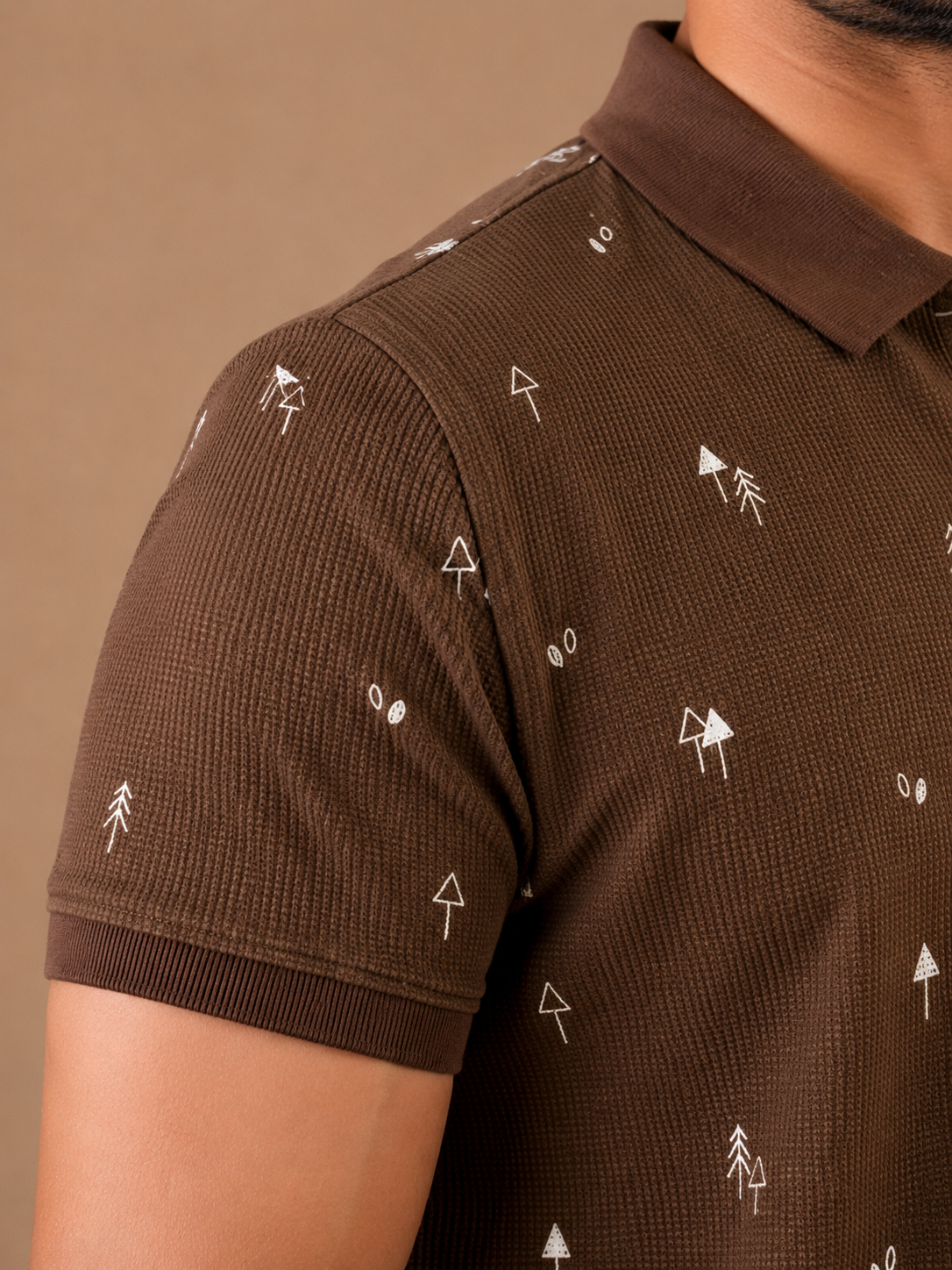 Tshirtsbuddy Mens Rustic Brown Polo T-Shirt