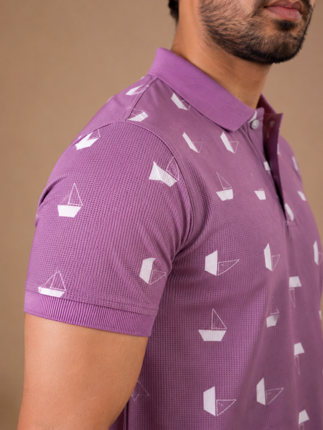 Tshirtsbuddy Men's Lavender Polo T-Shirt