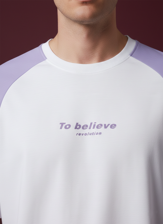 Men’s White & Purple Loungewear Co-Ord Set