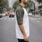 White Premium Fabric Oversized Printed T Shirt For Men