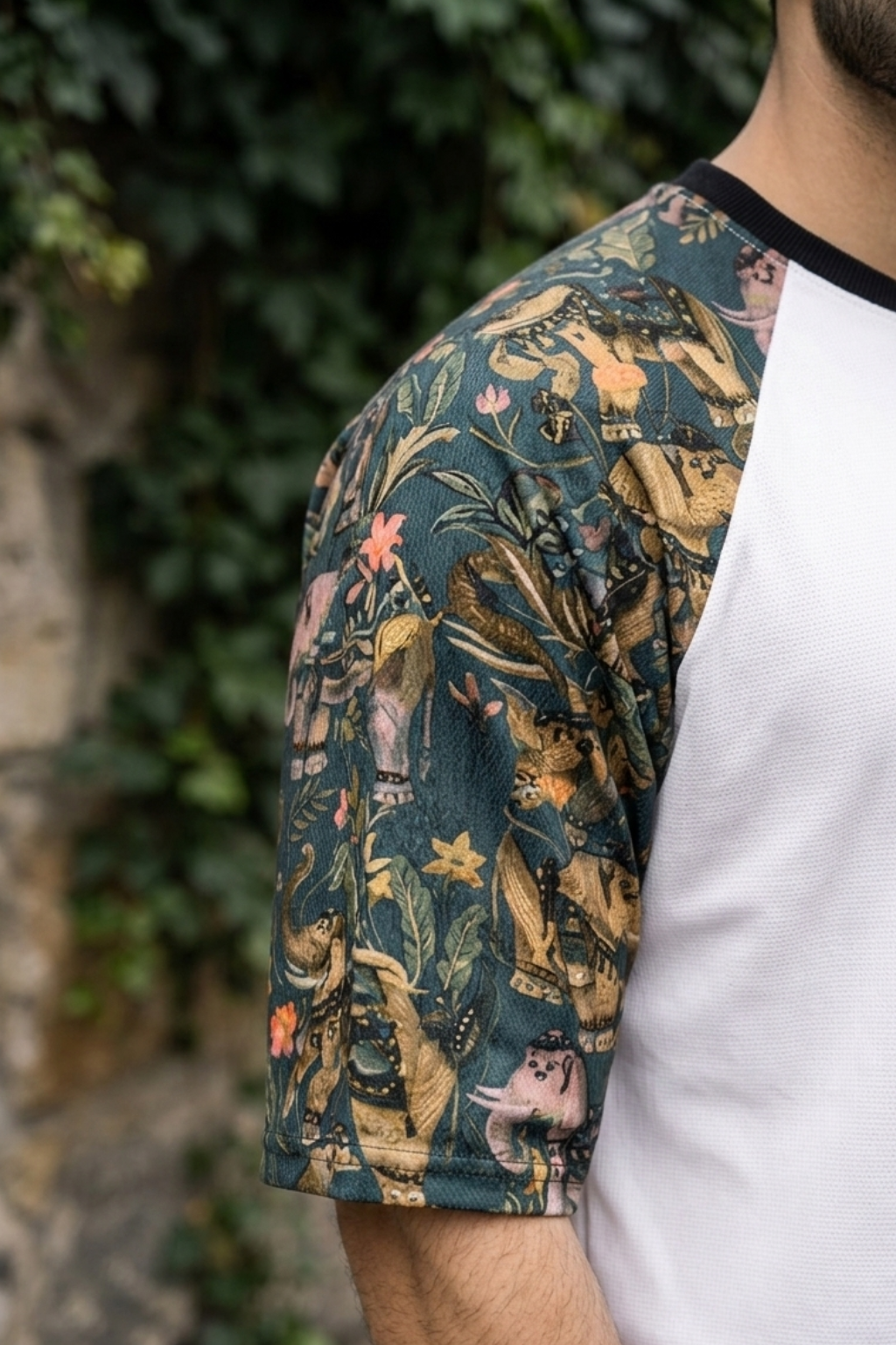 White Premium Fabric Oversized Printed T Shirt For Men