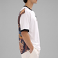 White Premium Fabric Oversized Printed T Shirt For Men