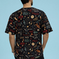 Black Premium Fabric Oversized Printed T Shirt For Men