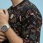 Black Premium Fabric Oversized Printed T Shirt For Men