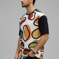 Multicolor Premium Fabric Oversized Printed T Shirt For Men