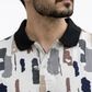 Multicolor Premium Fabric Regular Printed Polo T Shirt For Men