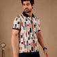 Multicolor Premium Fabric Regular Printed Polo T Shirt For Men