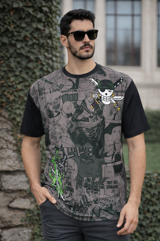 Anime Oversized T Shirt For Men - Blended Premium Fabric