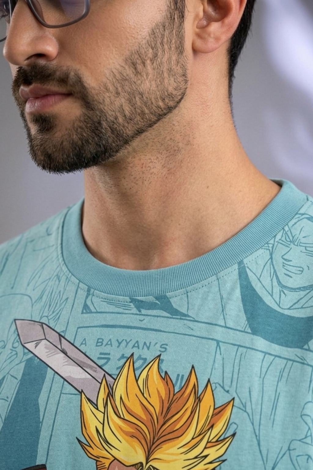 Anime Oversized T Shirt For Men - Blended Premium Fabric
