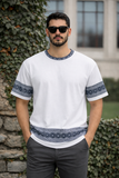 White Premium Fabric Oversized Printed T Shirt For Men