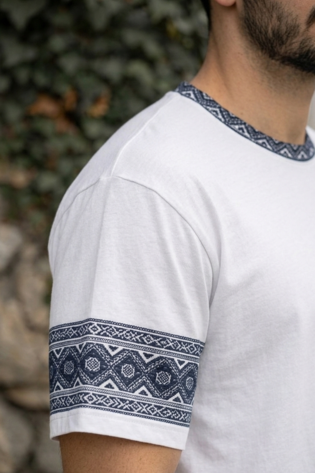White Premium Fabric Oversized Printed T Shirt For Men