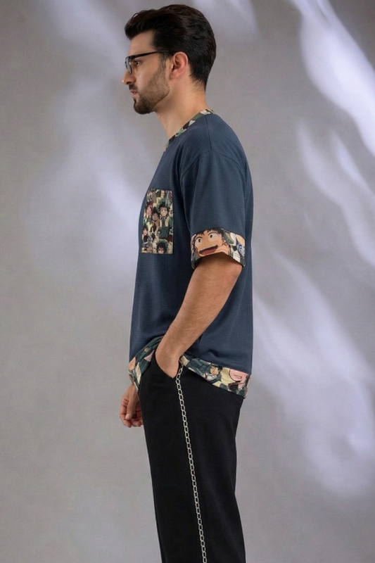 Anime Oversized T Shirt For Men - Blended Premium Fabric