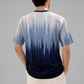 Blue Premium Fabric Oversized Printed T Shirt For Men