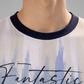 Blue Premium Fabric Oversized Printed T Shirt For Men