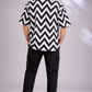 Black Premium Fabric Oversized Printed T Shirt For Men