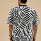 Black Premium Fabric Oversized Printed T Shirt For Men