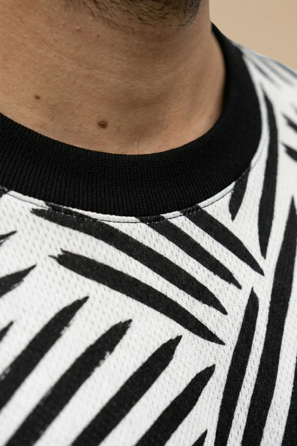 Black Premium Fabric Oversized Printed T Shirt For Men