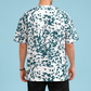 Sky Blue Premium Fabric Oversized Printed T Shirt For Men