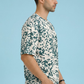 Sky Blue Premium Fabric Oversized Printed T Shirt For Men