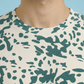Sky Blue Premium Fabric Oversized Printed T Shirt For Men