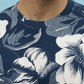 Sky Blue Premium Fabric Oversized Printed T Shirt For Men