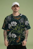 Dark Premium Fabric Oversized Printed T Shirt For Men