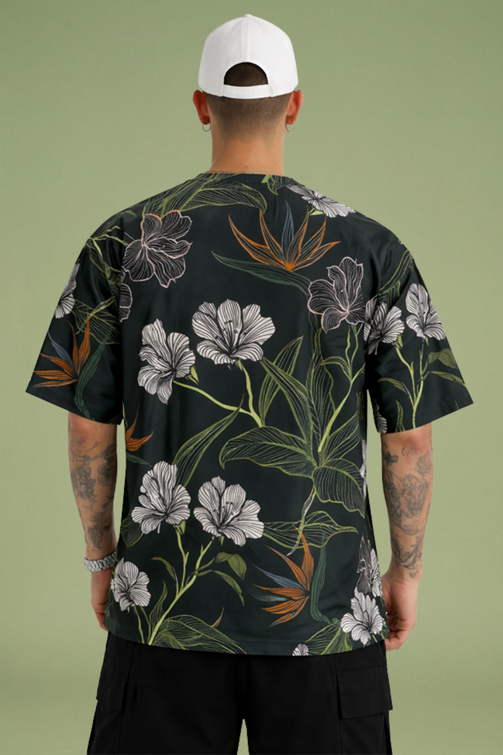 Dark Premium Fabric Oversized Printed T Shirt For Men