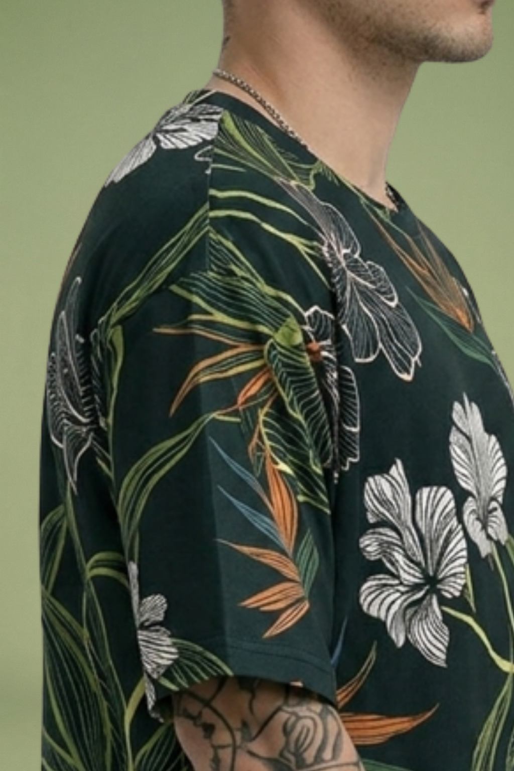 Dark Premium Fabric Oversized Printed T Shirt For Men