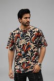Multicolor Premium Fabric Oversized Printed T Shirt For Men