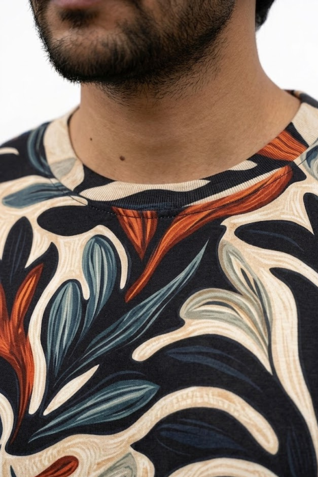 Multicolor Premium Fabric Oversized Printed T Shirt For Men