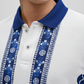 White Premium Fabric Regular Printed Polo T Shirt For Men