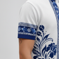 White Premium Fabric Regular Printed Polo T Shirt For Men