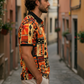 Multicolor Premium Fabric Regular Printed Polo T Shirt For Men