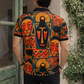 Multicolor Premium Fabric Regular Printed Polo T Shirt For Men
