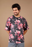 Multicolor Premium Fabric Oversized Printed T Shirt For Men