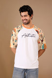 White Premium Fabric Oversized Printed T Shirt For Men