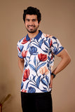 Multicolor Premium Fabric Regular Printed Polo T Shirt For Men