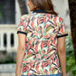 Women’s Multicolor Leaf Printed Polo T-Shirt