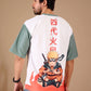 White Premium Fabric Oversized Printed T Shirt For Men