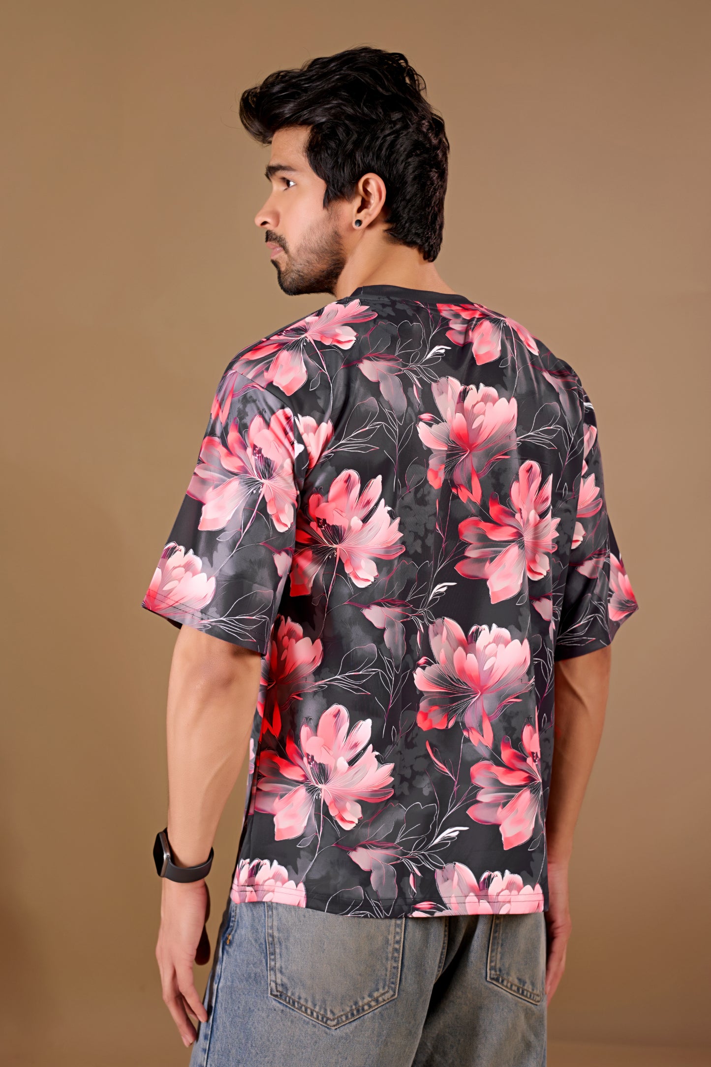 Multicolor Premium Fabric Oversized Printed T Shirt For Men