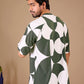 Olive Premium Fabric Oversized Printed T Shirt For Men