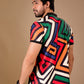 Multicolor Premium Fabric Regular Printed Polo T Shirt For Men