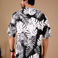 Black Premium Fabric Oversized Printed T Shirt For Men