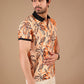 Multicolor Premium Fabric Regular Printed Polo T Shirt For Men