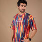 Multicolor Premium Fabric Oversized Printed T Shirt For Men