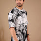 Black Premium Fabric Oversized Printed T Shirt For Men
